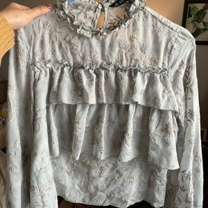 Zara Floral Embroidered Top